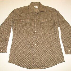 Wrangler Shirt Wrancher Pearl Snap Men's Western Rodeo Cowboy Diamond Sz XL Tall